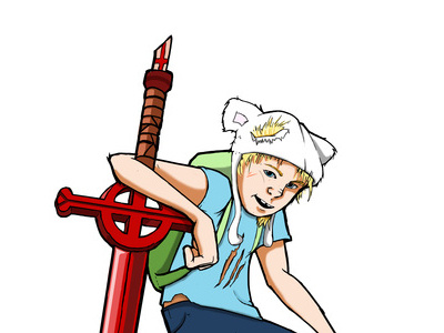 Human Finn adventure time art digital drawing finn the human illustration