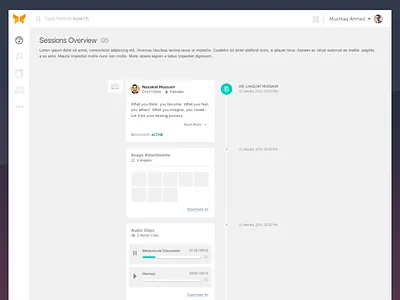 Timeline View attachments side bar system theme timeline view ui ux white