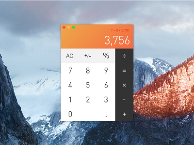 Daily UI Challenge #004 calculator dailyui osx ui