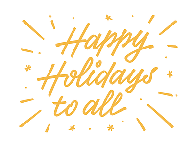 Happy Holidays! brush happy holidays lettering pen type