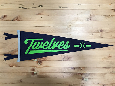 Twelves Pennant 12s football nfl pennant print retro sea seahawks seattle twelves type vintage