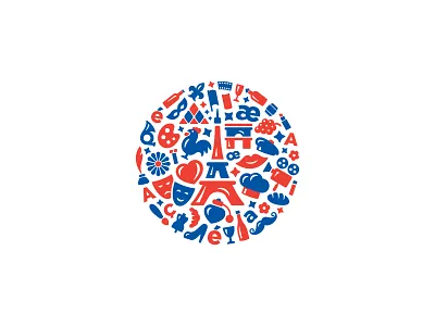France in color france icons logo mark symbol