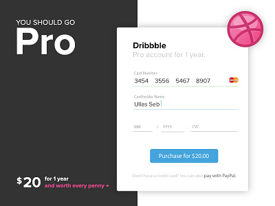 Credit Card Checkout #DailyUI #002 checkout creditcard dailyui design dribbble ux