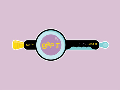 Bop It design icon illustration mark minimal toy