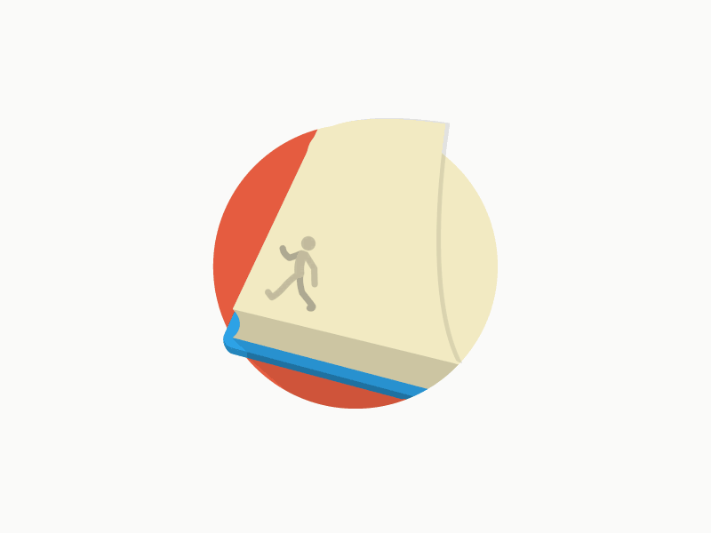 "Animation" stage web-icon after effects animated icon animation book illustration loop process stick figure turning pages walk walk cycle