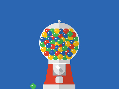 Gumball Machine flat design gum gumball illustration machine