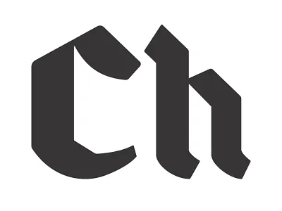 Ch alphabet blackletter bw c ch h lettering letters typography