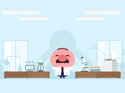 Laboratory cartoon character characterdesign chemistry explainer explainervideo illustration lab laboratory medic vector vectorart