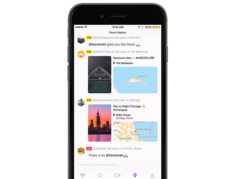 Facet Profile 3D/Force Touch 3d touch force touch ios design mobile ui design