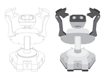 R.O.B. NES Robot Controller gaming illustration nes nintendo retro robot wireframe