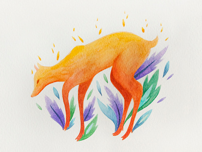 Keh animal ciervo deer illustration paint venado watercolor