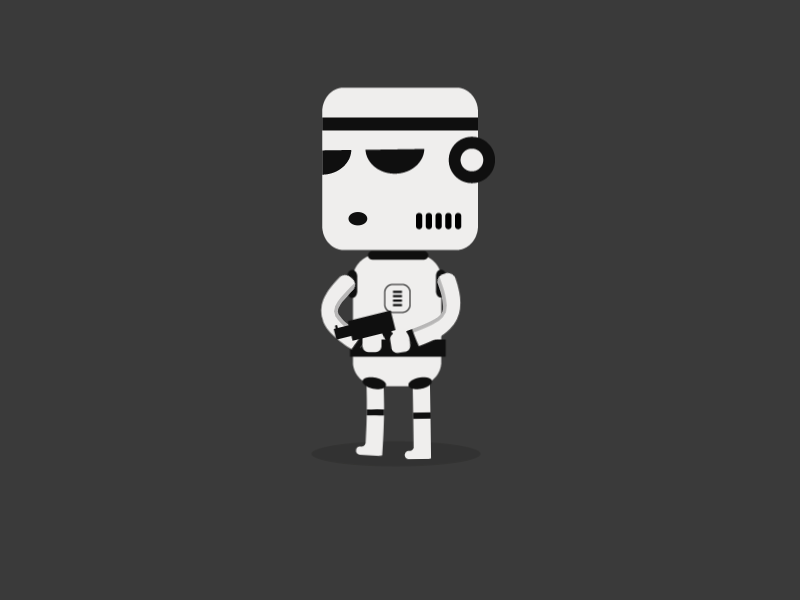 Stormtrooper ae animation gif loop motion starwars stormtrooper walkcycle