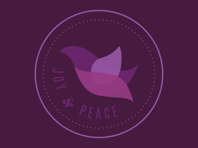 Joy & Peace advent bird christmas dove joy peace purple