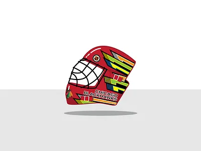My Favourite Toy blackhawks chicago goalie goalie mask helmet hockey mask nhl