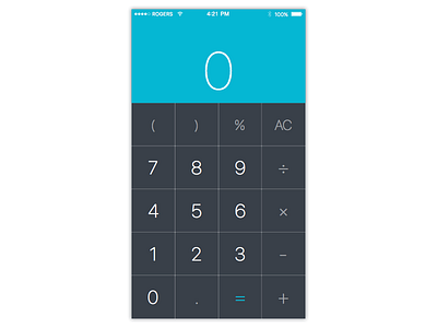 Calculator 004 calculator clean dailyui minimal mobile numbers simple ui