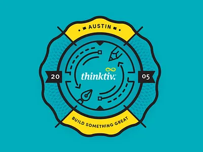 Thinkitv Design Badge badge pen pen tool pencil start up teal