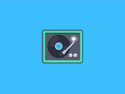 Turntable Icon analog daily challenge record stereo vector