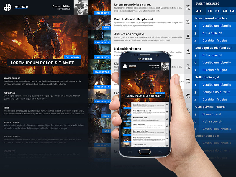 Example of Decerto Website Concept