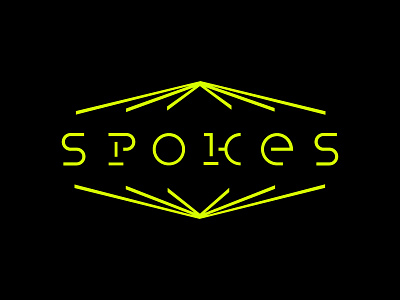 Spokes - Bike Shop bike cycling emblem green light lines logo mark minimal spokes symbol