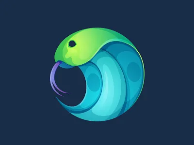 Cobra blue circle cobra head logo mark snake