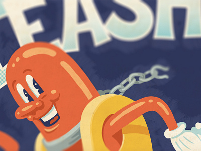 A thing cartoon character illustration poster retro