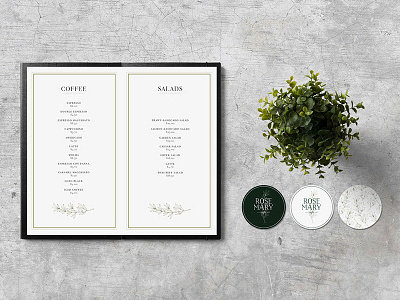 Menu Mockup branding coffee food icons identity label logo logotype packaging restaurant template