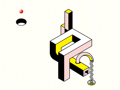 Flooooow ad fest drip geometric illustration impossible shapes pop art thick lines