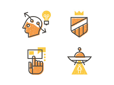 Capabilities 02 engagement experience icons identity illustration line shape strategy texture ufo vector