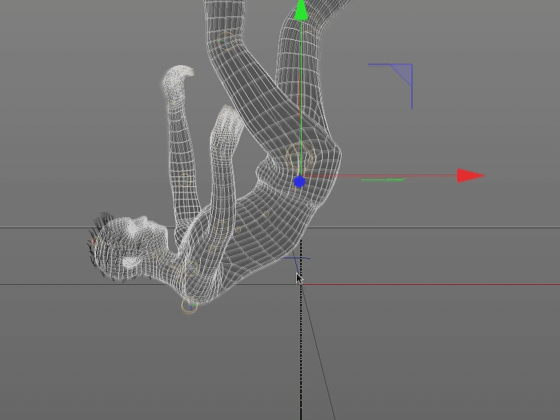 Man Falling. 3d character cinema 4d falling music video rigged wind