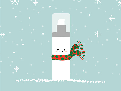 Be Merry bottle character christmas curology kawaii winter