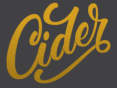 Cider brush script hand lettering lettering texture type vector