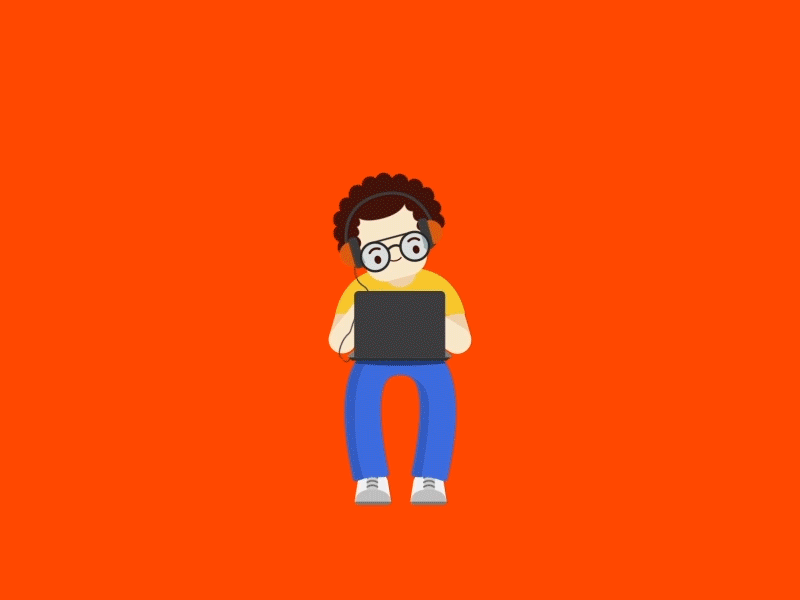 Work animate animation flat illustration work