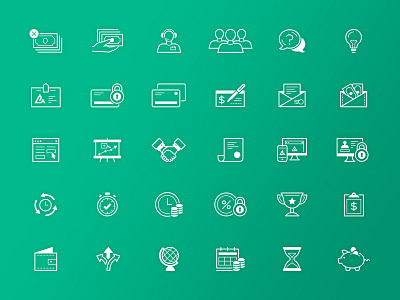 Avant Web Icon Set ach bank credit financial fintech icon iconography icons lender loan money security