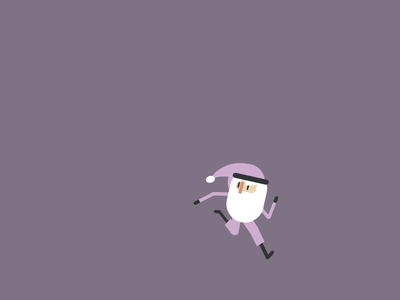 sneaky santa [gif] 2d animation cel character christmas fall gif happy holidays santa sneaky