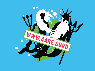 Aare.guru logo mermaid river water