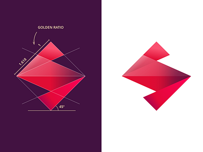Saulki Brand Symbol brand geometric golden ratio gradient icon logo personal symbol
