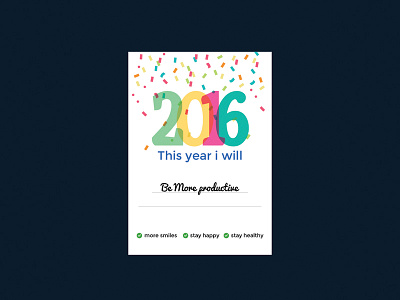 Newyear Card ui visual design
