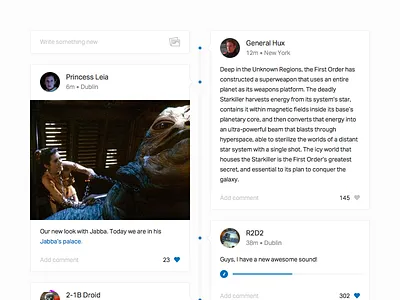 Activity Feed 047 47 activity feed dailyui star wars