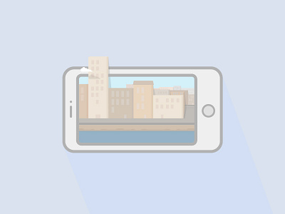 Building Illustration design flat icon illustration phone screen ui