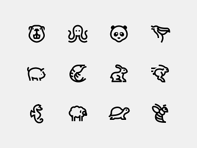 Animals for Windows 10 (3) animals beaver glyph icons line icons octopus panda pelican rabbit sheep turtle windows icons