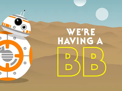 BB Baby baby baby announcement bb 8 illustration star wars the force awakens vector