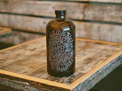 Saison Growler beer craft beer engraving glass growler illustration laser engraving lettering
