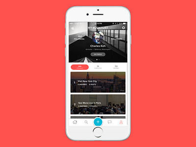 BUCKiTDREAM Mobile App apple bucket list colors icons ios mobile navigation preview profile social ui ux