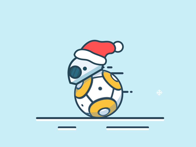 Bb8 Gif animation bb8 christmas gif hat santa snow star wars xmas