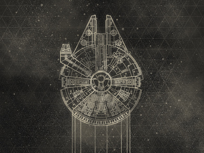 Millennium Falcon art artist design graphic design illustration millennium falcon star wars vector