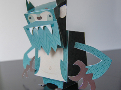 Not so Abominable Snowman Paper toy abominable adobe illustrator christmas holidays ice illustration monster paper snow snowman toy