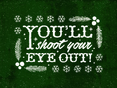 Merry Christmas christmas christmas story holidays lettering snowflakes type vintage