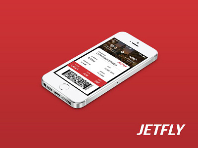 Plane Ticketing App app fly ios iphone plane red simple ticket white