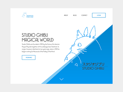 DailyUI Day003 dailyui day 003 ghibli landing page studio totoro