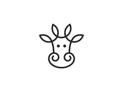 Dairy Splash animal branding cow dairy icon logo logo mark milk minimal monogram vector